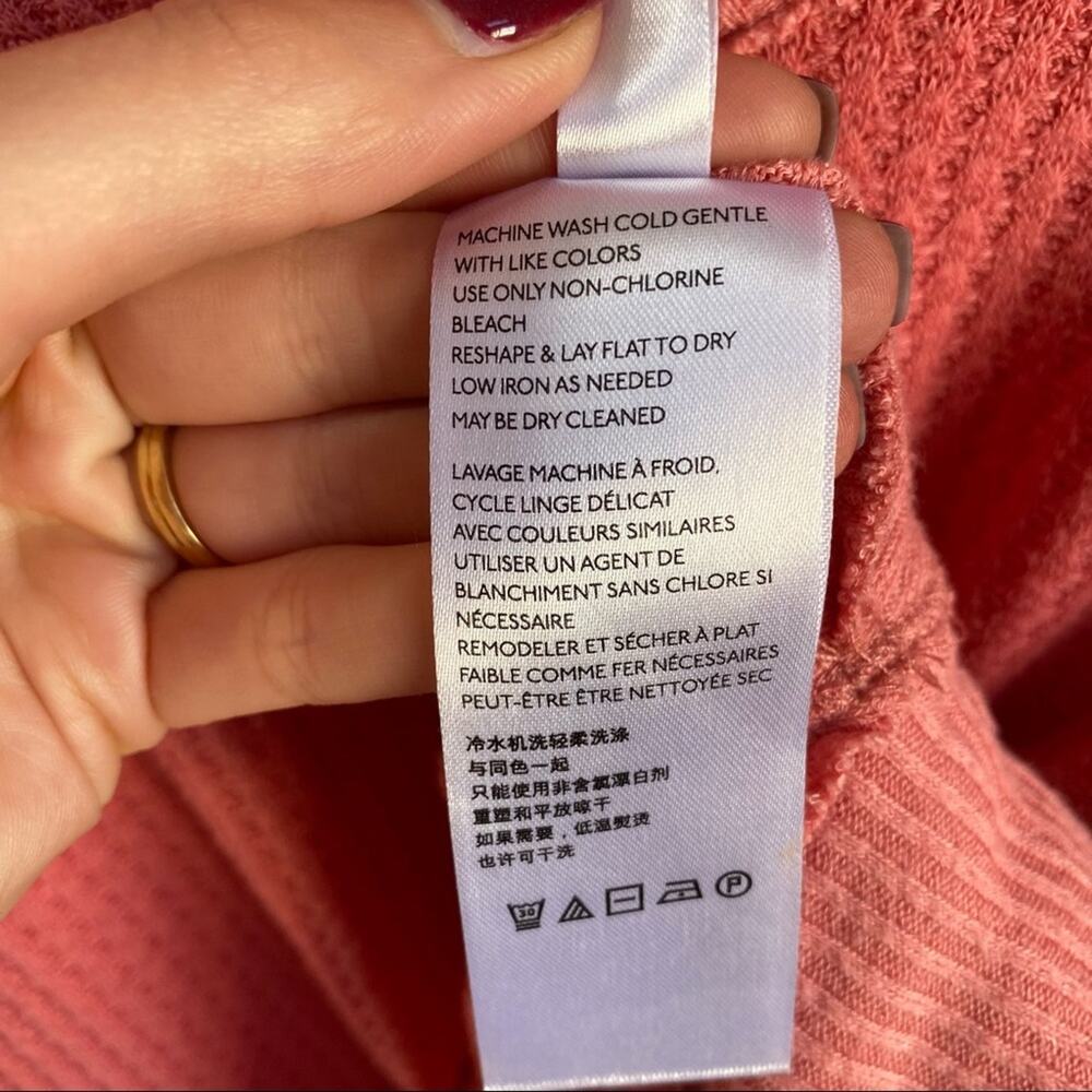 Free People Santa Clara Pink Thermal Long Sleeve Top - Picture 5 of 7